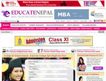 Tablet Screenshot of educatenepal.com